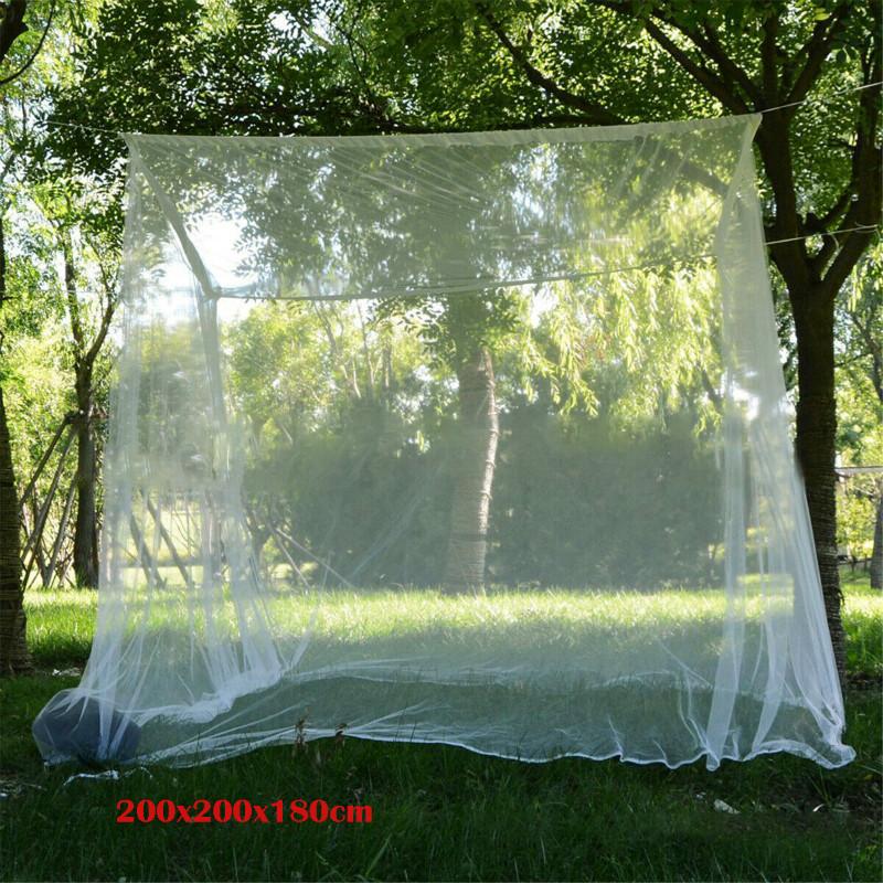 Large White Camping Mosquito Net Indoor Outdoor Netting Storage Bag Insect Tent 200*200*180cm