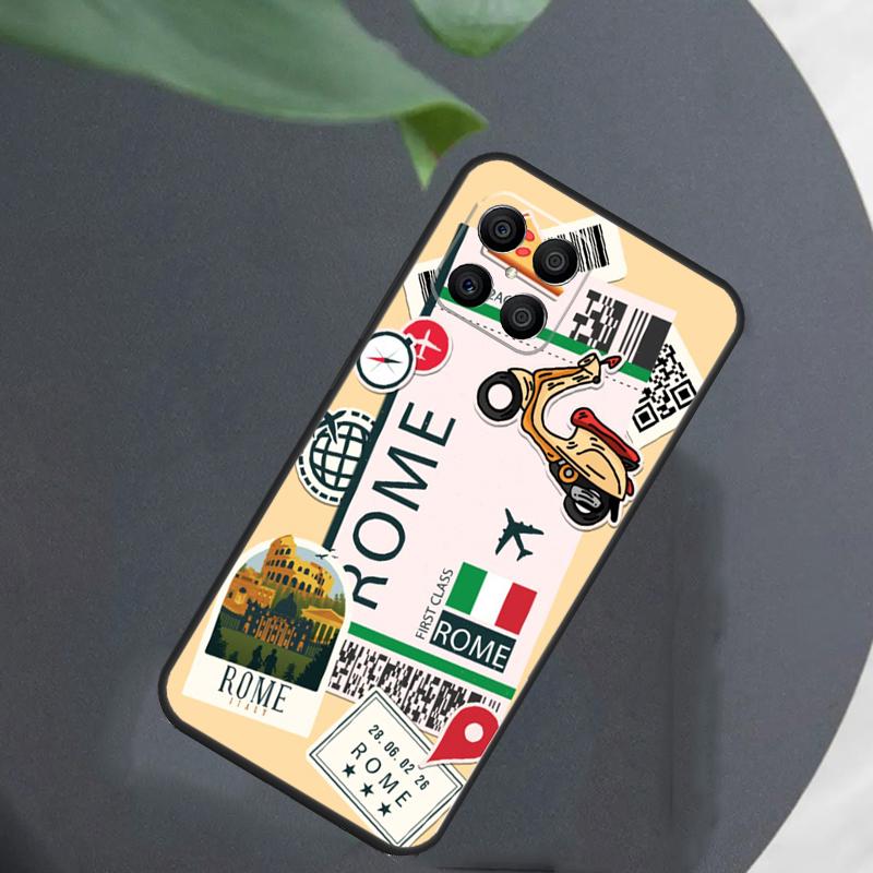 New York TOKYO Traveltickets Case For Honor Magic 8 7 6 5 Pro Cover For Honor X9c X9b X9a X8a X8b 50 70 90 200 400 Lite