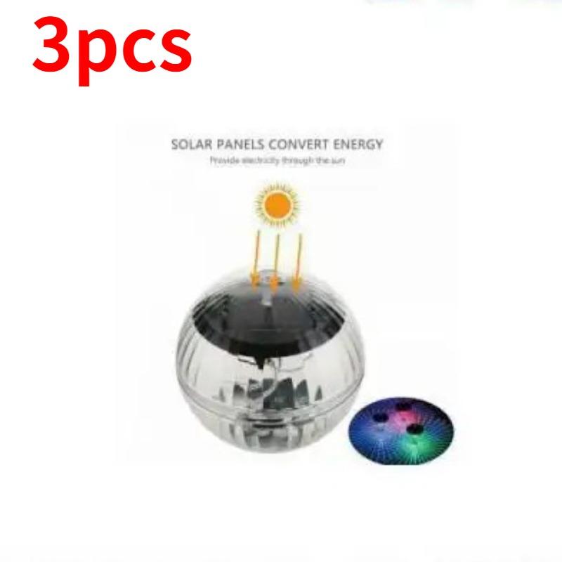 

1 ~ 5 шт. солнечный плавающий светильник, светодиодный плавательный бассейн, водонепроницаемый, многоцветный, меняющий цвет, лампа для дрейфа воды для рыбного пруда, двора, сада 10cm-RGB-3pcs