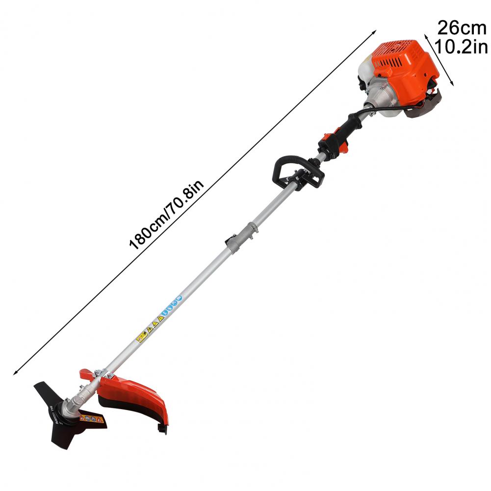 Multifunctional 5 In 1 Lawn Mower, 2-Stroke Gas Weed Trimmer, Cordless Hedge Trimmer, Telescopic Chainsaw Hedge Pruner Weeder