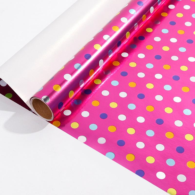 Hot Stamping Rose Red Dotted Wrapping Paper - DIY Gift Wrap & Book Cover