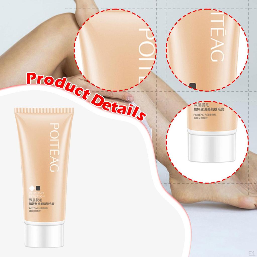 Body Hair Removal Cream All Skin Types Multipurpose Portable Soothing Gentle