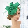 Pălărie Fascinator cu Pene Artificiale Pălărie din Plasă Formă Pălărie Fundă Plasă Mini Baretă Pălărie Coafură