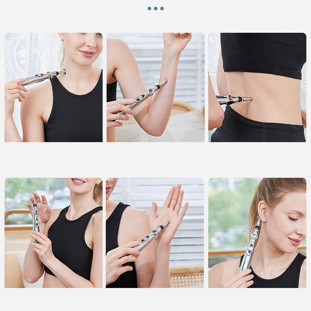 Electric Acupuncture Massage Pen Impulse Stimulus Acupuncture Massage Pen for Women Men Body Health