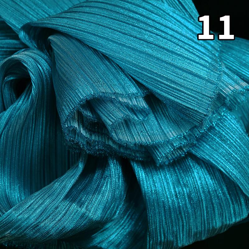 1M Metallic Organ Pleated Fabric Pearlescent Yarn Texture Pleated Designer Fabric For Wedding Stage Dress Textured Background