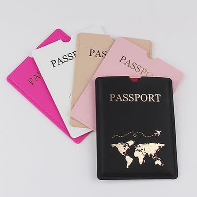 Nova moda simples capa de passaporte à prova dwaterproof água fina viagem titular passaporte carteira presente couro do plutônio caso cartão capa unisex