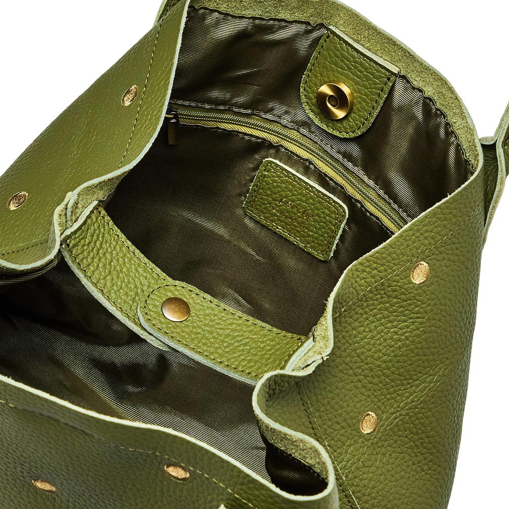 Cowhide dot embroidery tote bag OL [Perke] 08-00-07470 Women's