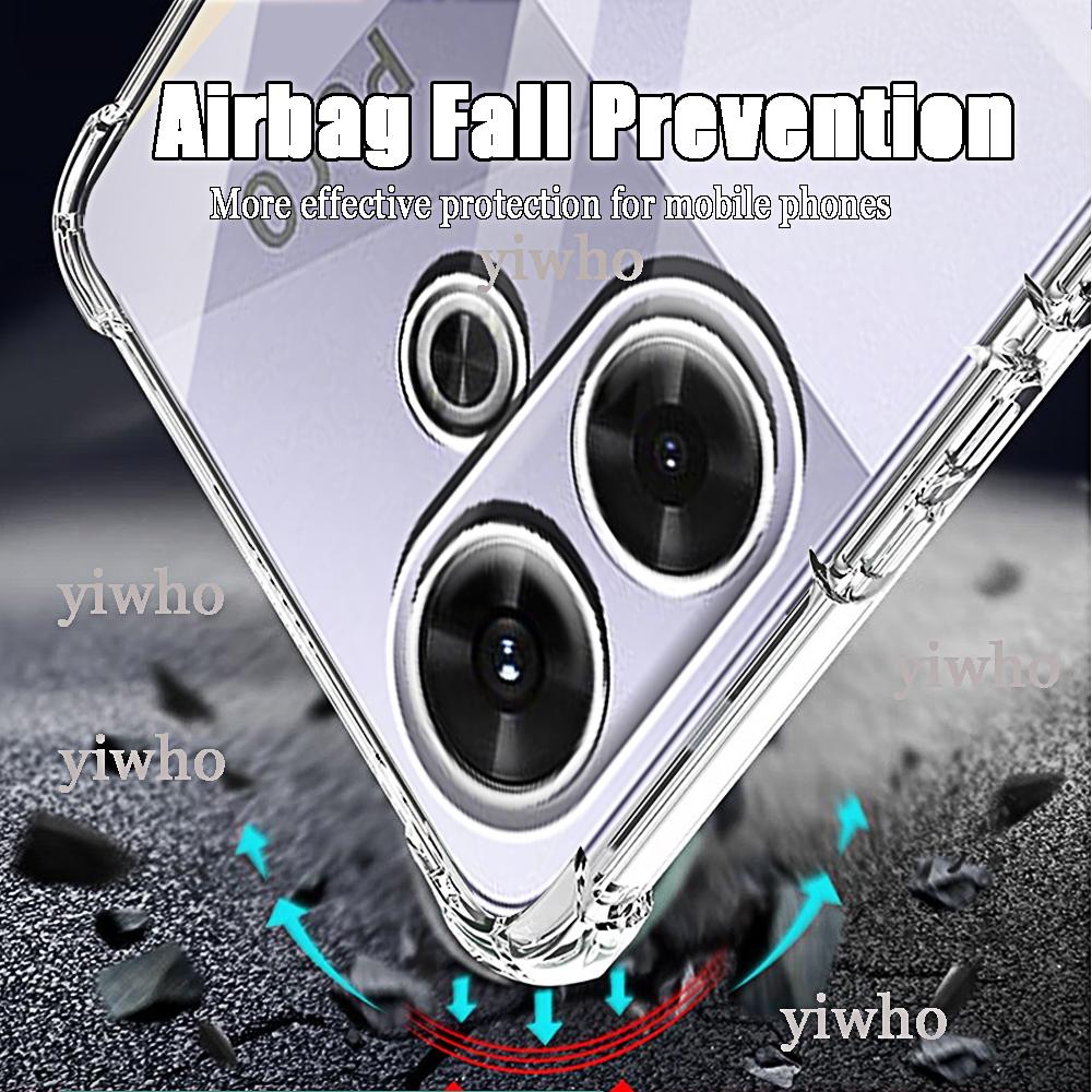Transparent Phone Case for Xiaomi Poco M6 4g Shell Protective Camera Back Clera Covers on Pocco Poxo F6 M6 X6 Pro 5G M6pro 4G