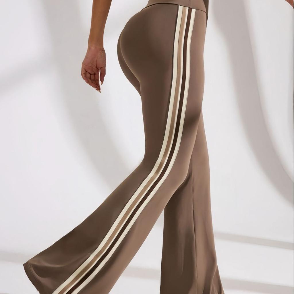 Casual Micro Flared Yoga Pants with High Waist Elasticity, Pilates Exercises, Abdominal Compression, Leg Shaping, and Quick Drying Flared Pants