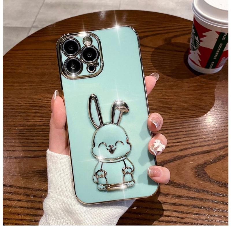 

Подходит для чехла для мобильного телефона Apple 16promax Кролик Чехол для защиты iPhone 15 Модный 1413 Гальванизированный силикон iPhoneSE 2022