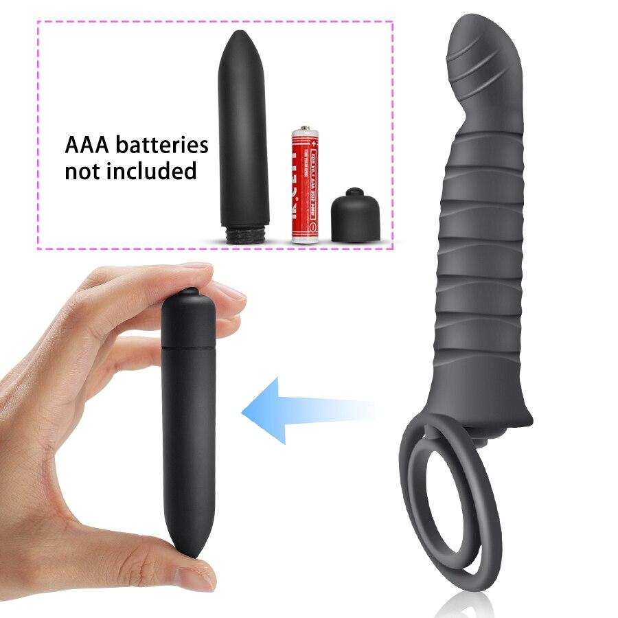 Double Penetration Dildo Vibrator 10 Mode Vibrator For Men Strap On Penis Vagina Plug Adult Sex Toys