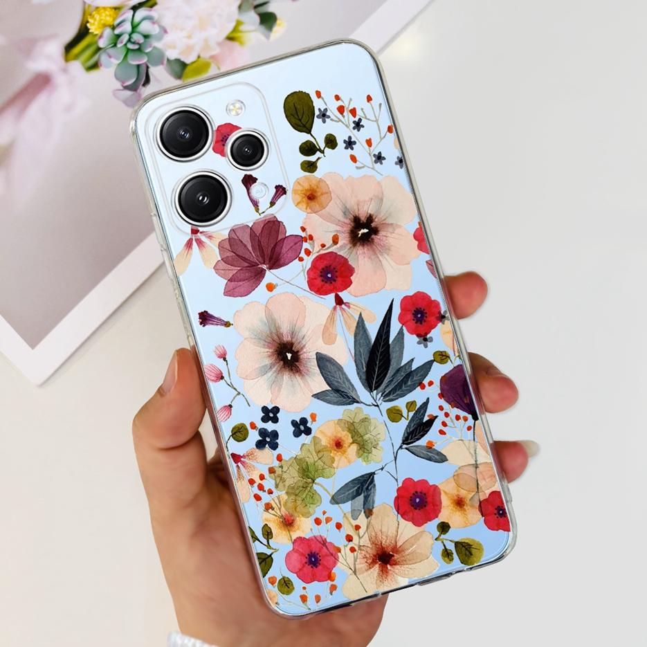 For Xiaomi Redmi 12 Case 2023 New Fashion Painted Cover Clear Silicone Phone Case For Xiaomi Redmi 12 Redmi12 Soft Fundas Bumper