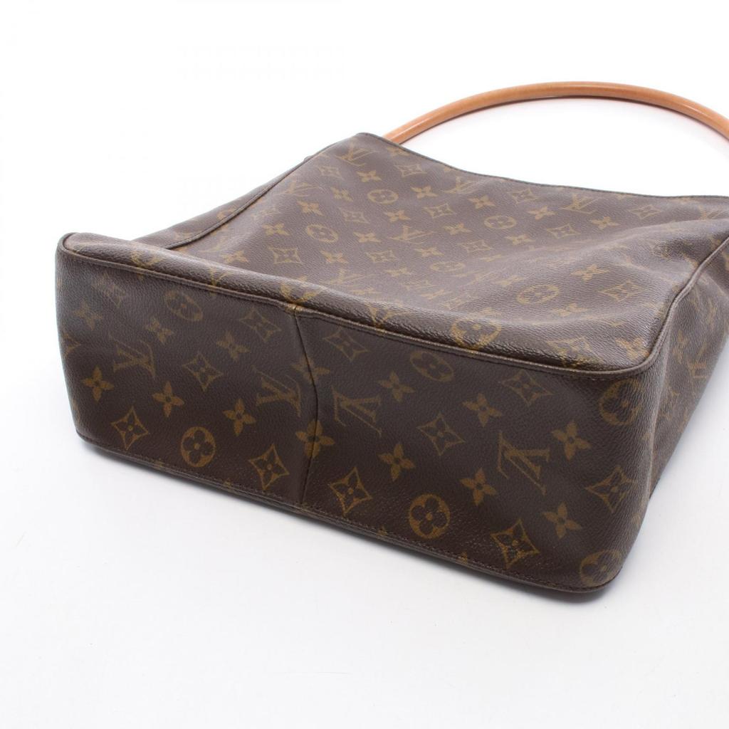 Used LOUIS VUITTON Looping GM Monogram Shoulder Bag M51145 Monogram PVC coated canvas leather Brown Used Women