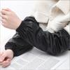Heavy-Duty Black Faux Leather Arm Sleeves - Waterproof & Oil-Resistant For Kitchen, Occupational Work & Industrial Use