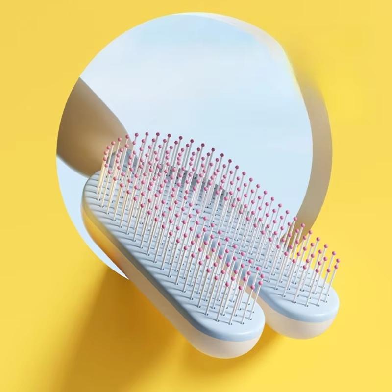Pet Grooming Brush with Magnetic Handle Anti-Static Massage Deshedding Tool for Dogs & Cats Easy Hair Removal Comb