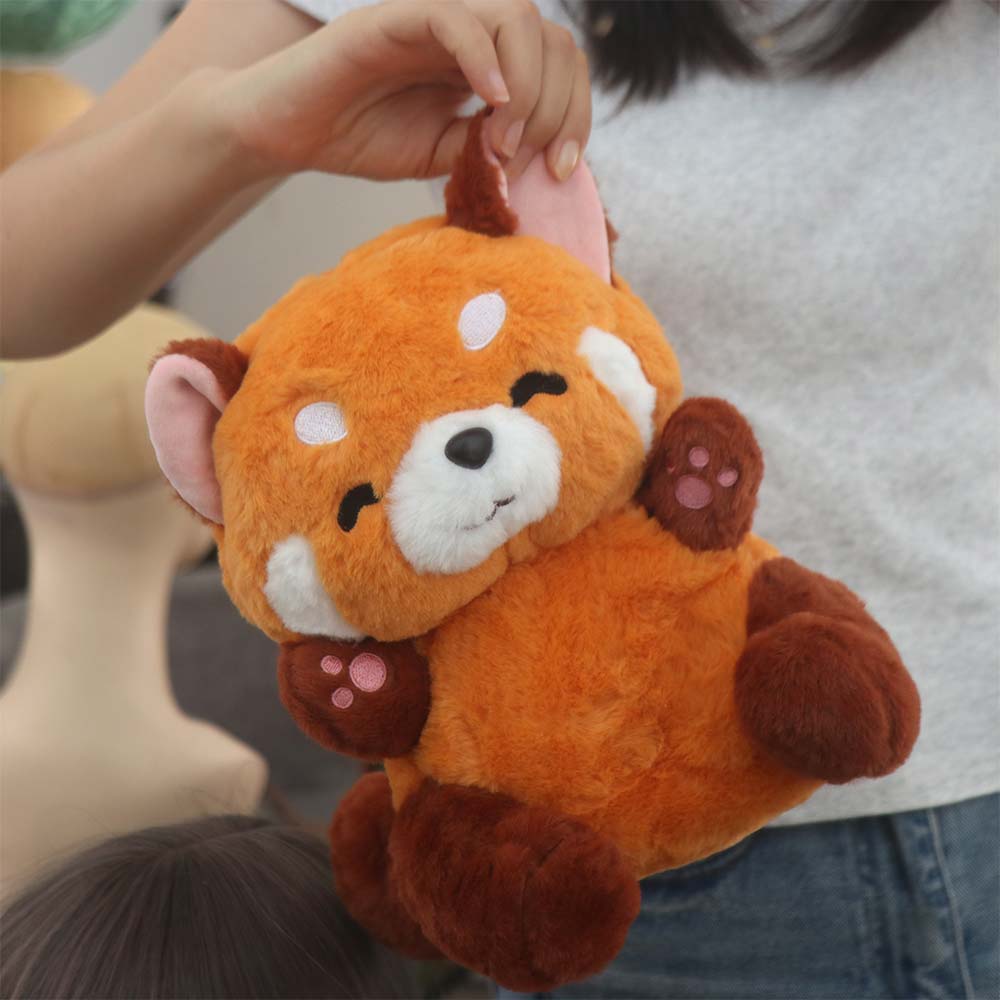 Stuffed Animal Breathing Red Panda Music Lights Sound Sleeping Doll  Children Gift