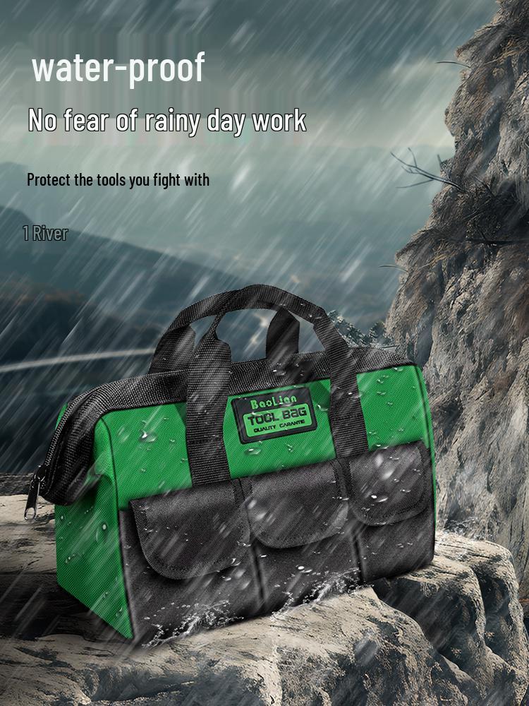 Große Multifunktionale Elektriker Werkzeugtasche: Wasserdichtes, verschleißfestes Segeltuch mit dickem Stoff für praktische Aufbewahrung und Pflege.