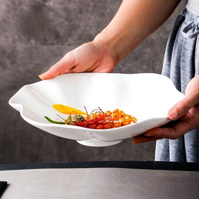 Keramik Einfaches Geschirr Westliches Geschirr Hotel Haushalt Speziell geformte Salatschüssel Muschelschale Einzigartig, Kreativ und Schön Suppenteller
