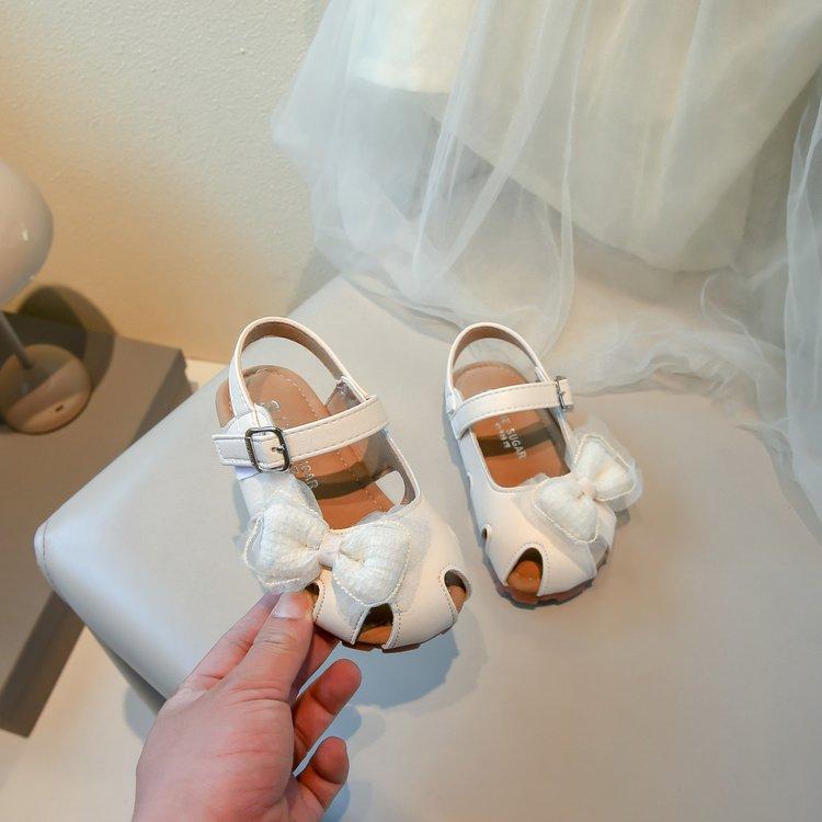 

Девочки сандалии 2025 лето новые маленькая девочка милые туфли принцессы детские туфли с открытым носком пляжная обувь мягкая подошва детская обувь 30