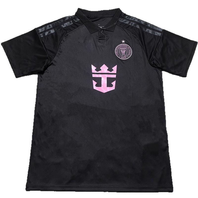 Miami Away Fan Soccer Jersey Short Sleeve Football Uniform Men Bamboo Fiber Sportswear