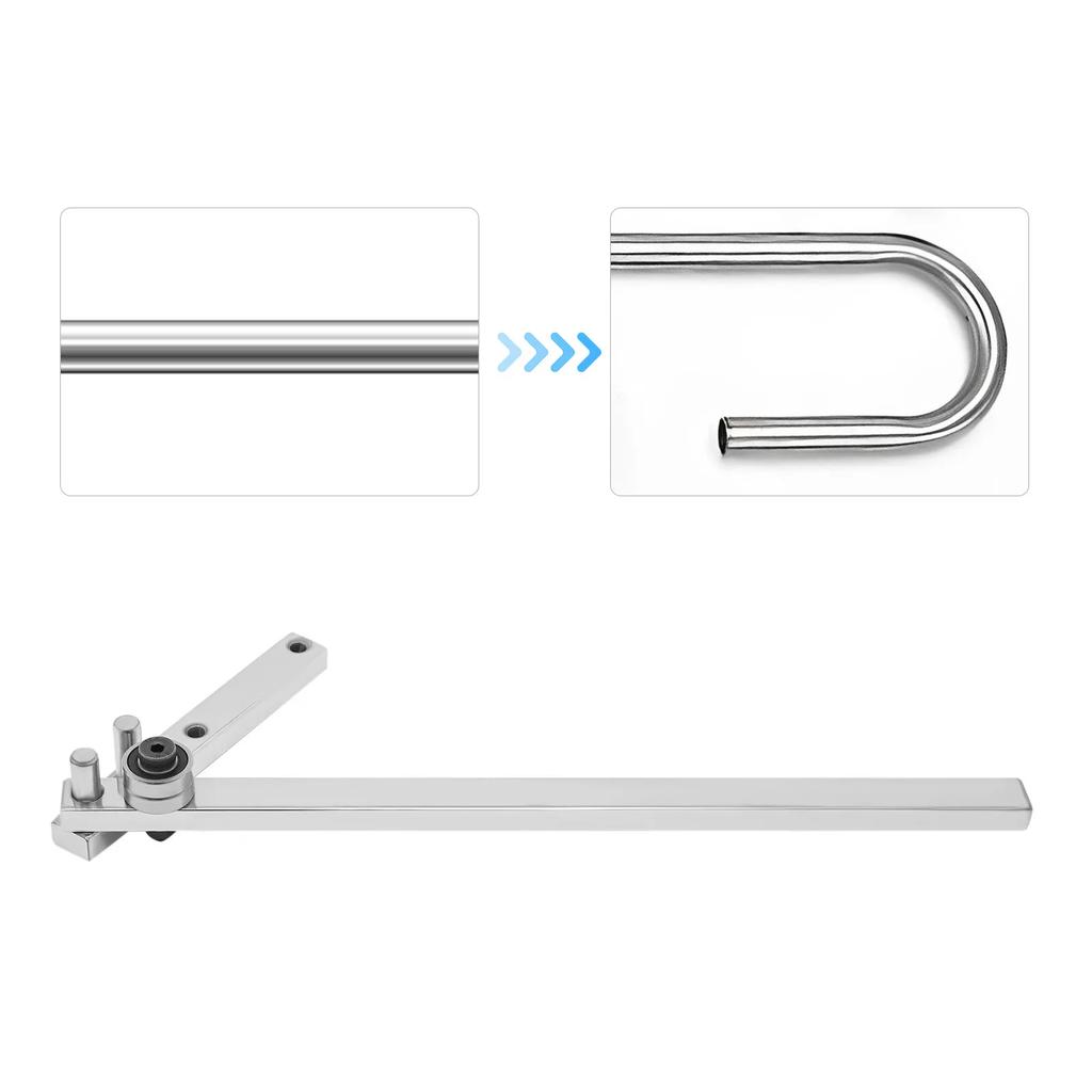 Carbon Steel Manual Pipe Bender, 0-180° Angle 8mm Round Steel Tube Bender, Portable Hand Tool for Pipe Installation