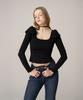 Scus Square Audrey Ribbon T-Shirt_Noir Black