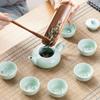 7pcs Kung Fu Tea Set Chinese Heat Resistant Porcelain Tea Cup High Grade Portable Puer Tea Kung Fu Tea Cups