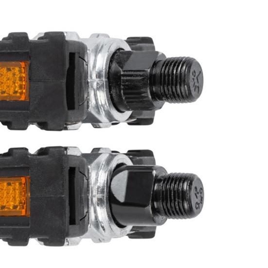 1 Pair Bike Pedals Sturdy High-power Shaft Core Non-slip Lightweight Wear-resistant Replacement Aluminum Alloy Body Cycling Riding Flat