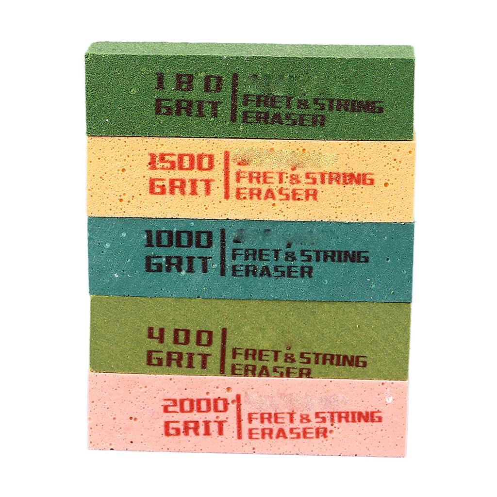 Guitar Fret Eraser String Rust Removal Polishing Cleaner Polish Tools Kit Set of 5