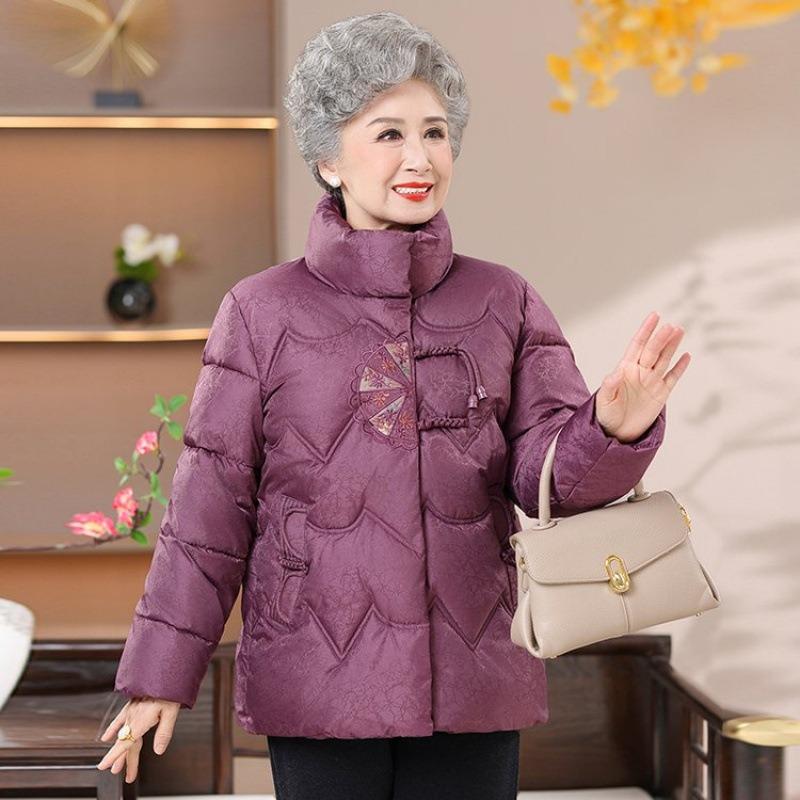 Padded clothes, piled and thickened medium padded jackets, winter clothes, old warm padded clothes for women