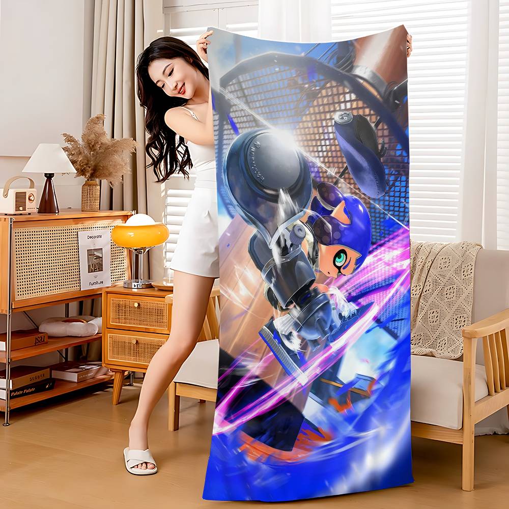

Game S-splatoon 3 Microfiber Beach Towel Absorbent Quick Dry Soft Yoga Swimming Resort Mountain Climbing Towel W40*H60(CM)