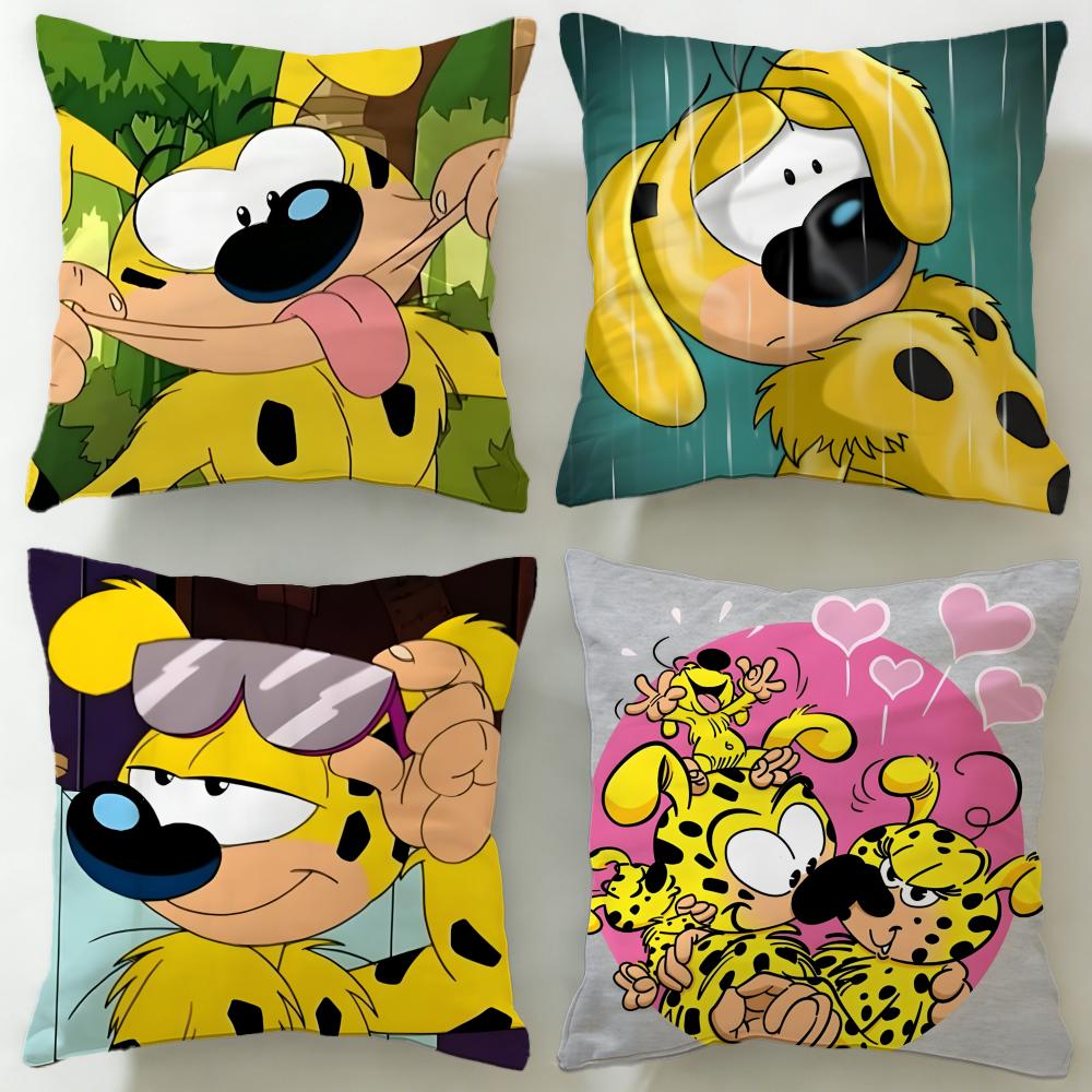 Jessica Chen Unisex Classic Cartoon Marsupilami Cushion Cover Soft & Easy-Wash Pillow Case – Versatile For Couch, Bed, Travel And Office