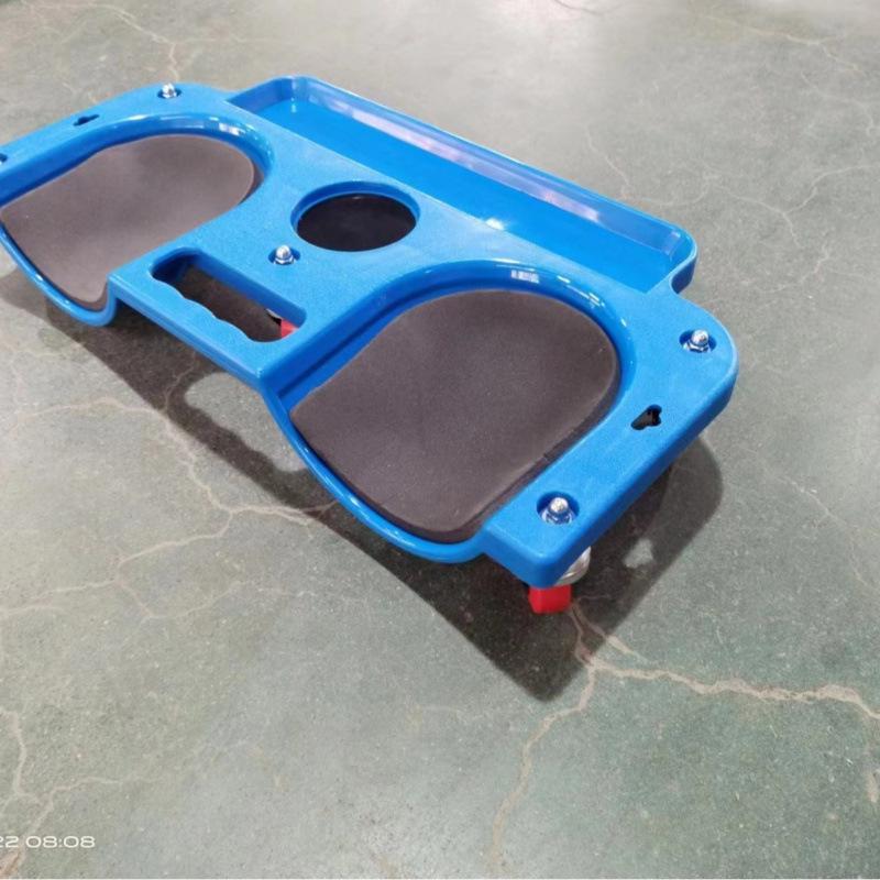 Universal Shock-Absorbing Kneeling Pads with Wheels for Car Repair & Tile Work красный