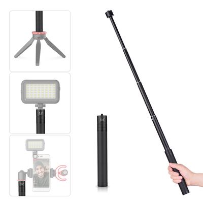 Teleskop Stabilisator Verlängerung Stange Max. Länge 73cm Aluminium Legierung Pole mit 1/4 Zoll Schraube und