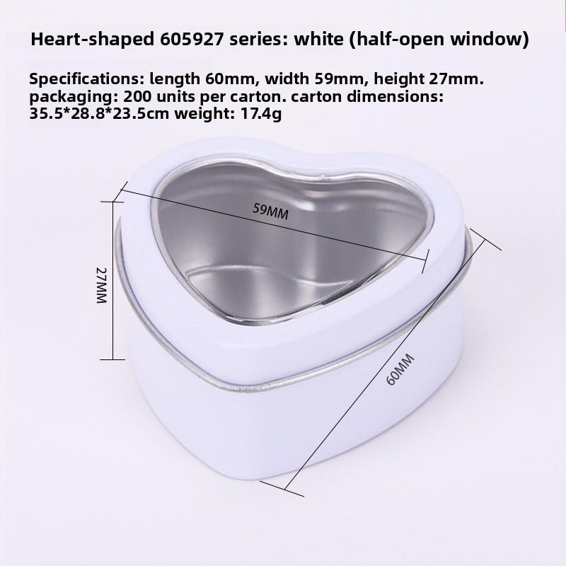 Tinplate Small Jewelry Heart-shaped Iron Can Tinplate Box Badge Small U Disk Iron Box