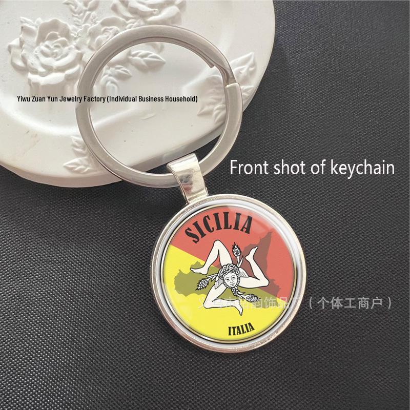 Sicily Los Pollos Hermanos Fried Chicken Time Gem Keychain