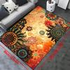 Beautiful Floral Print Area Rug, Aesthetic Flower Floor Mat for Entryway Living Room Bedroom, Washable Indoor Outdoor Carpet