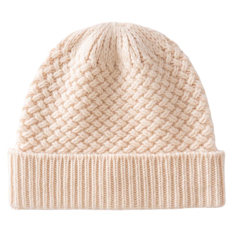Autumn and Winter Hats, Women's Cashmere Knitted Hats, Small-faced Couples' Wool Hats, Warm Covers, Thickened Cold Hats