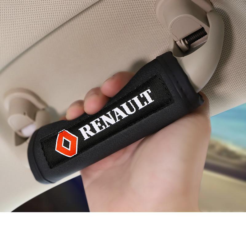 2 Pcs Car Roof Handle Plush Protective Cover for Renault Megane 3 2 4 Clio4 5 Captur Trafic Scenic2 Austral Kangoo Arkana Kadjar SH4U