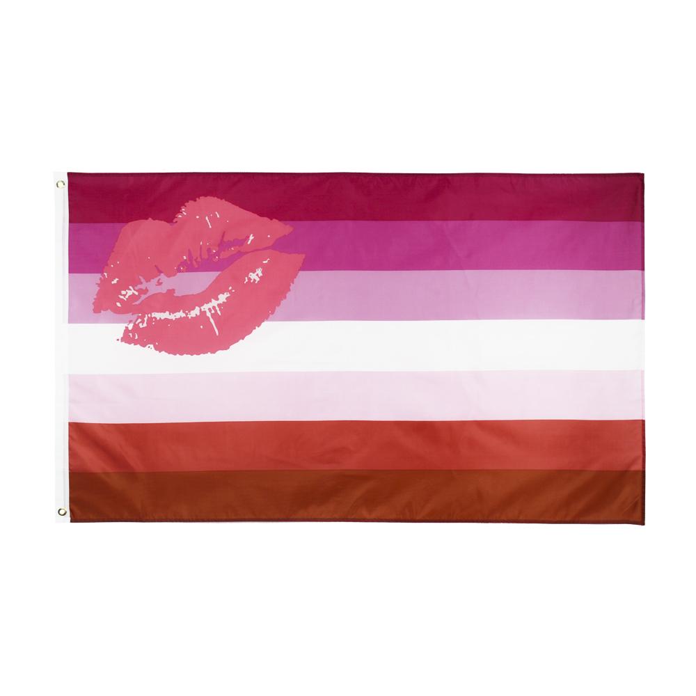 Stock All Inclusive Progress 3x5ft Polyester Big Rainbow Lesbian LGBT Gay Pride Flag Waterproof Lightweight
