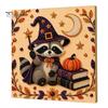 Pumpkin Wall Art Ghost Faux Pearl Kit, Halloween Painting DIY Autumn Home Decor 3D Spooky Skull Craft Kit for Adults Beginners, Fall Handmade
