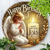 Metal Wall Sculpture Birthday Jesus Angel Rustic Christmas Decor Gift