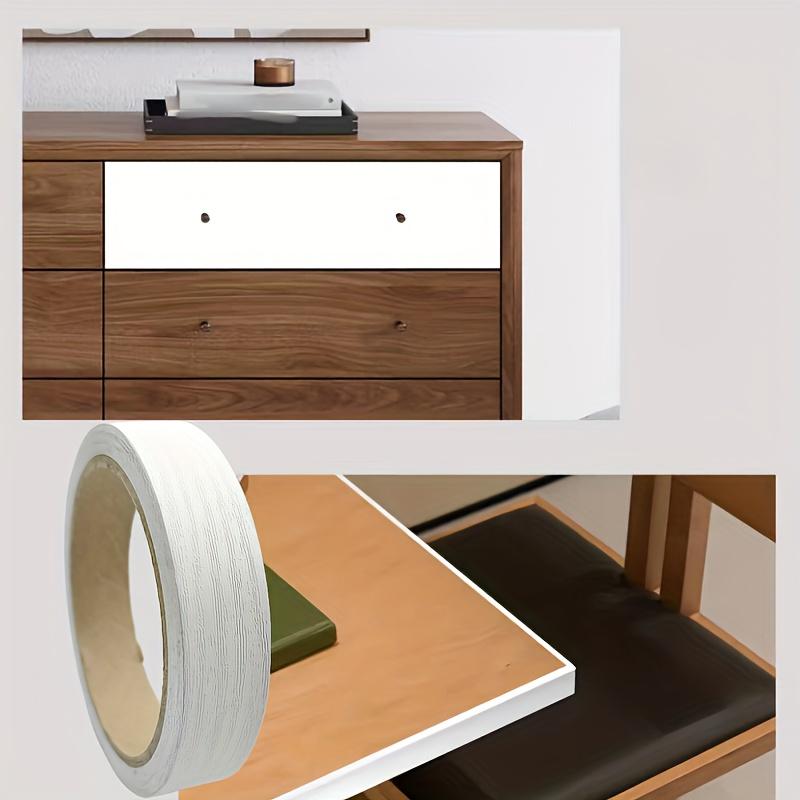 1 Roll Self-Adhesive PVC Wood Grain Tape - Peel & Stick Wood Veneer for Cabinets Floors Compatible for Furniture Edging