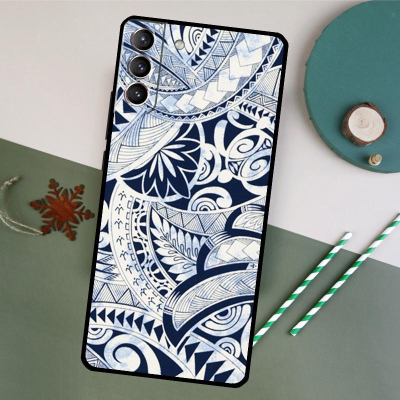 Maori Tribal Samoan Polynesian Print Phone Case For Samsung Galaxy S26 S23 Ultra S20 S21 S22 S24 S25 Plus S10 S25 FE Back Cover