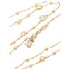 Swarovski Imber Scattered Design Thin Chain Metal Zircon Crystal Necklace Women's Gold 5680091