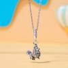 Silver Pendant with a Pomeranian Spitz Dog Breed, Silver 925 Beads
