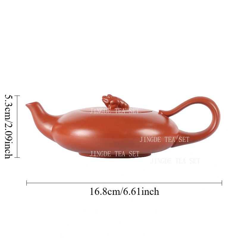 

190ml Yixing Zisha Fengming Pot Kung Fu Tea Pot Zhu Ni Jin Chan Divine Lamp Pot Household Chinese Style Tea Ceremony Accessories