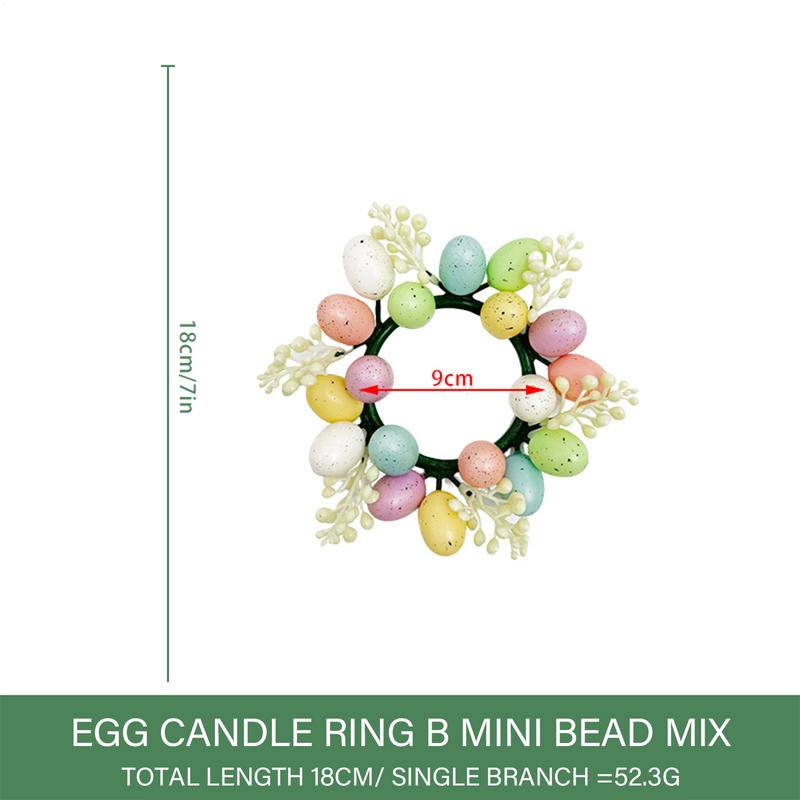 Easter Candle Rings Wreath Pillar Candle Holder Candle Ring Greenery Wreath Tabletop Ornaments Desk Easter Floral Decorations