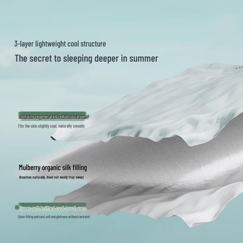 Mercury Cooling Silk Quilt - Machine Washable Summer Bedding