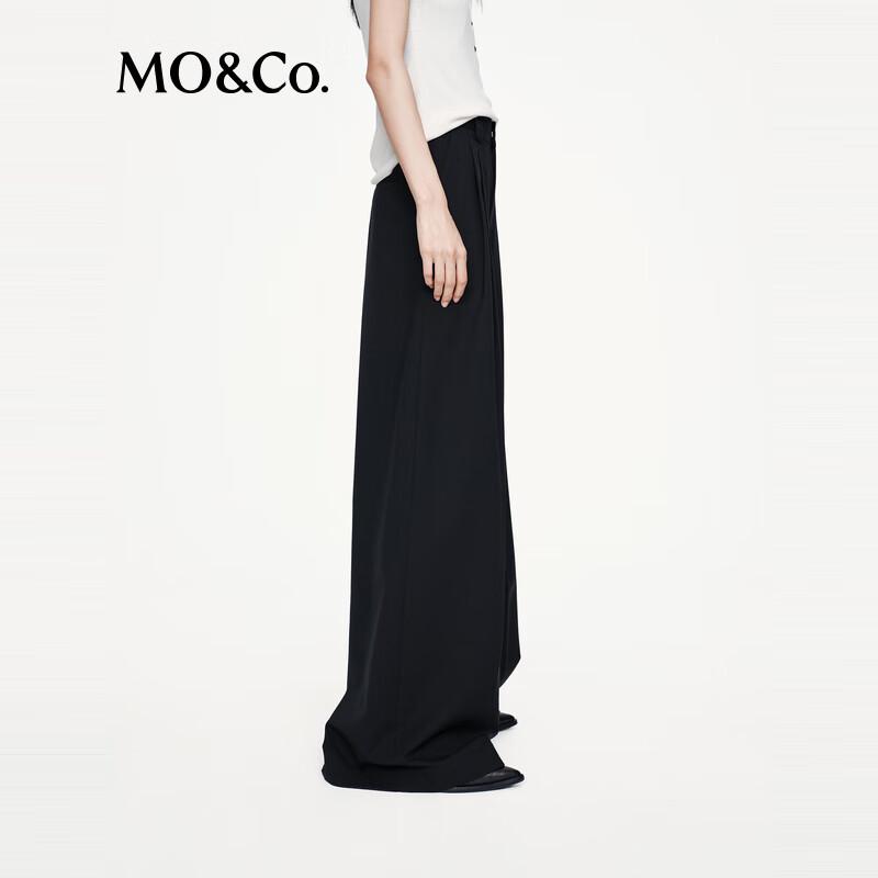 MO&Co. High-Waist Wide-Leg Tailored Dress Pants